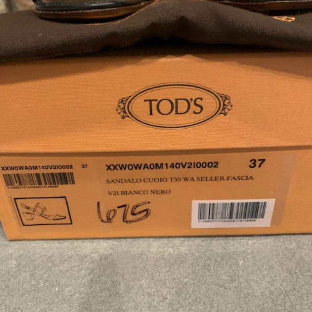 Tods Sandals Black and white - Picture 3 of 5